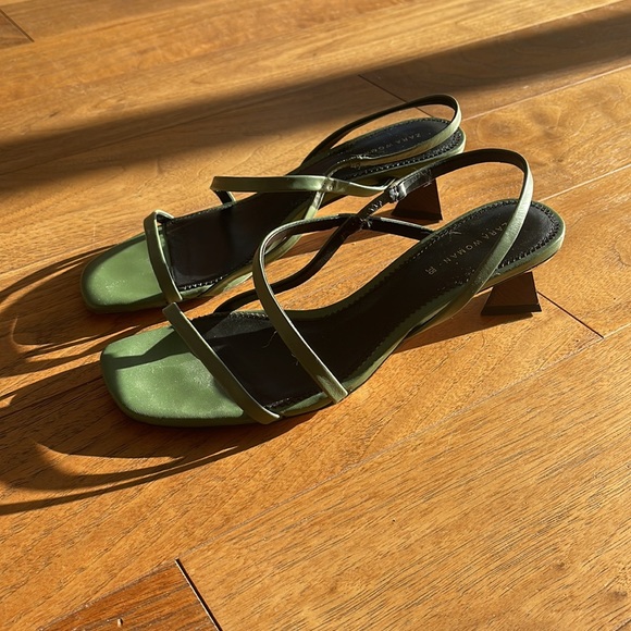 ZARA Strappy Green Sandals ‘38’ - Picture 9 of 12